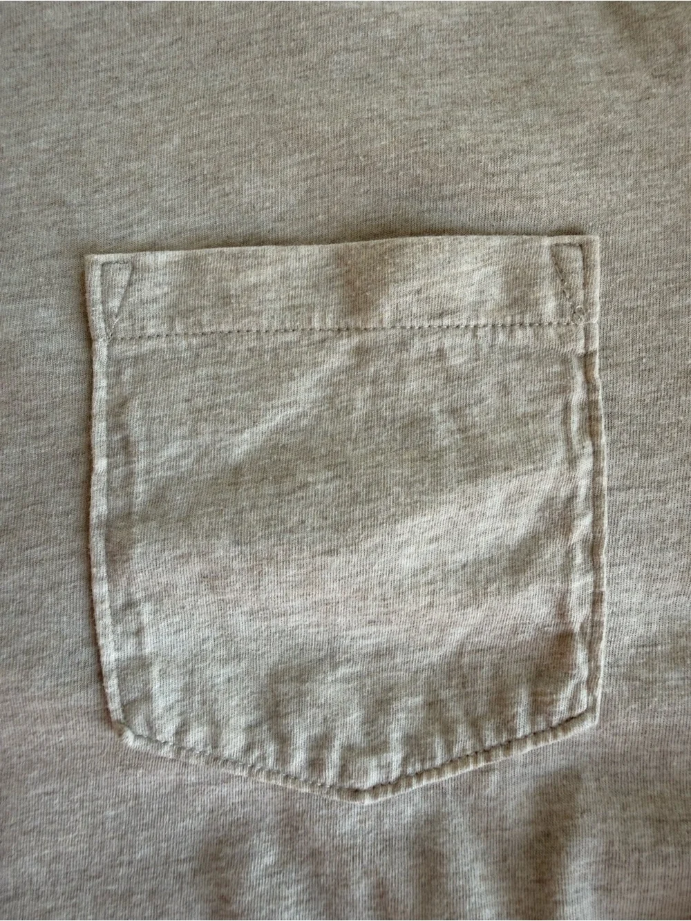 J.Crew Broken-In Heather Oatmeal pocket tee large tall